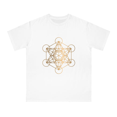 Geometric Design Organic Unisex T-Shirt, Spiritual Shirt, Eco-Friendly Clothing, Gift for Yoga Lovers, Meditation Apparel, Casual Wear